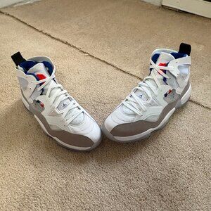 Jumpman Two Trey PSG - White/Game Royal/Pumice Men's Shoes Size 10.5